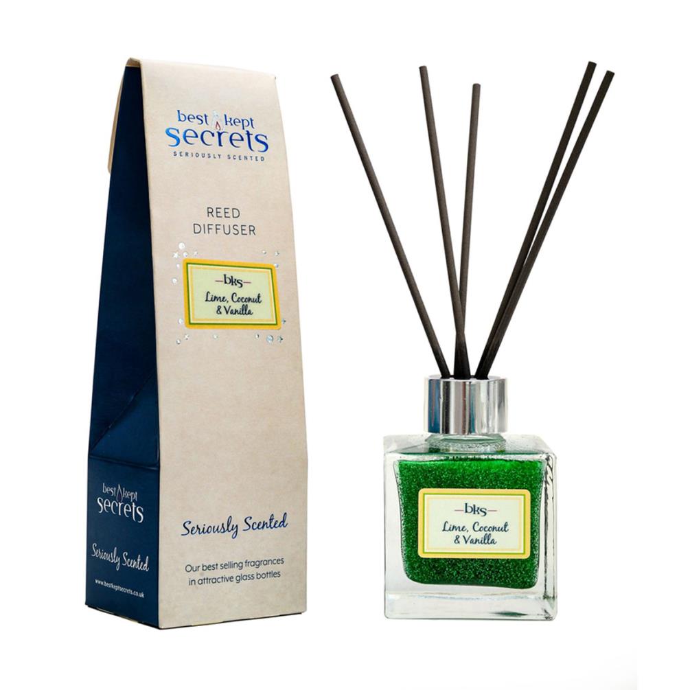 Best Kept Secrets Lime Coconut & Vanilla Sparkly Reed Diffuser - 100ml £13.49